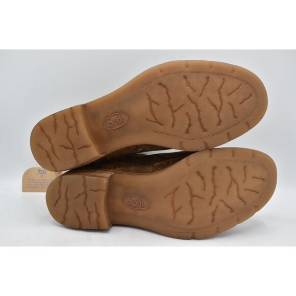 Sofft Womens 7 Bellis III Cognac Snake Leather Waterproof Chelsea Boots Booties - Picture 8 of 16